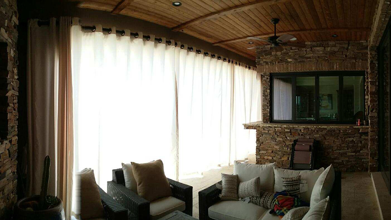 Outdoor Drapes Service | From Inside Closed