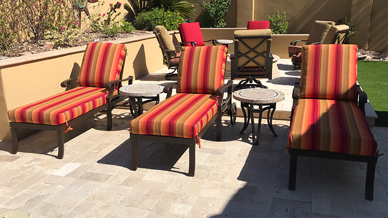 Cushion Replacement Service | Chaise Lounges - AFTER