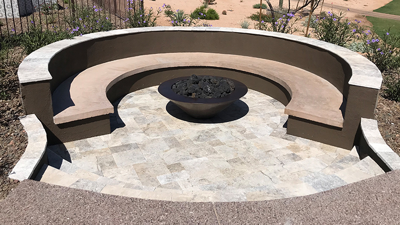 Cushion Replacement Service | Curved Bench - BEFORE